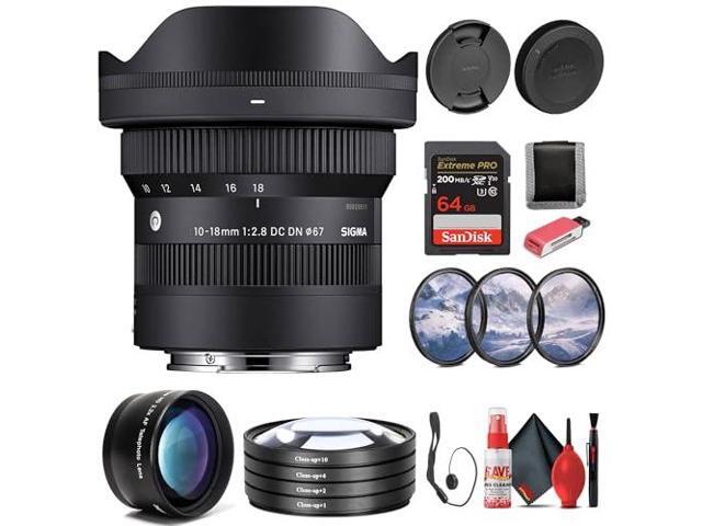 Sigma 10-18mm f/2.8 DC DN Contemporary Lens (Sony E) Bundle