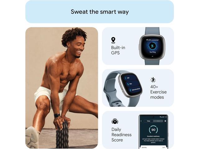 Fitbit - Versa 4 Fitness Smartwatch - Platinum - (2022) - image 5