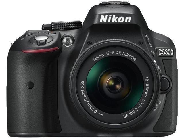 Nikon D5300 Digital Camera with 18-55mm Lens (Black, 1519) + 64GB SD Card (Intl)