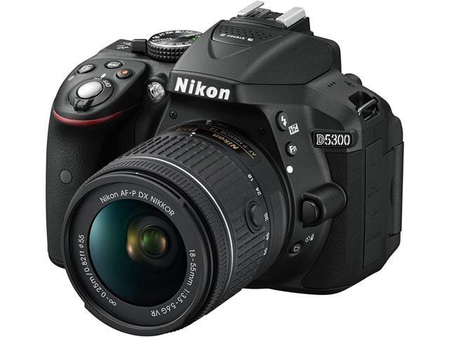 Nikon D5300 Digital Camera with 18-55mm Lens (Black, 1519) + 64GB SD Card (Intl)