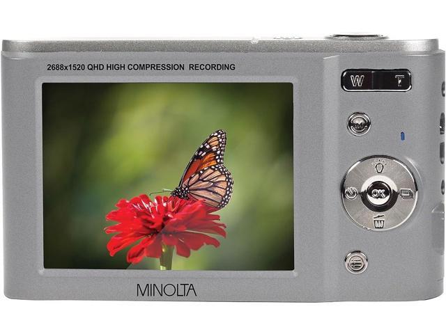 Minolta MND20 44 MP / 2.7K Ultra HD Digital Camera (Silver)
