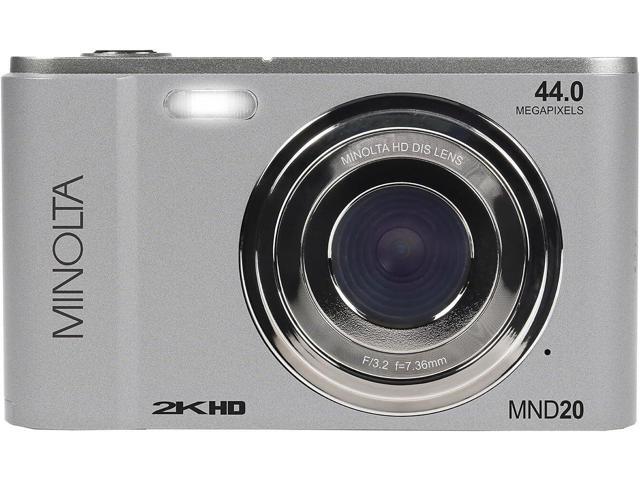 Minolta MND20 44 MP / 2.7K Ultra HD Digital Camera (Silver)