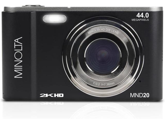 Minolta MND20 44 MP / 2.7K Ultra HD Digital Camera (Black)