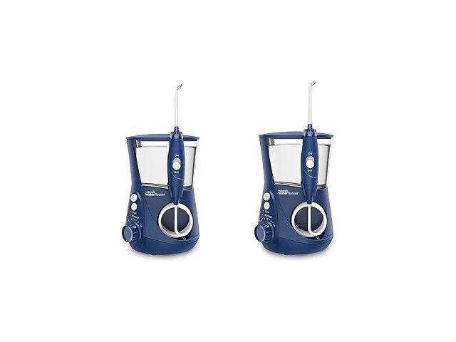 Waterpik WP-663 Electric Water Flosser Countertop Professional Oral Irrigator, Aquarius, Blue (2 pack) Bundle
