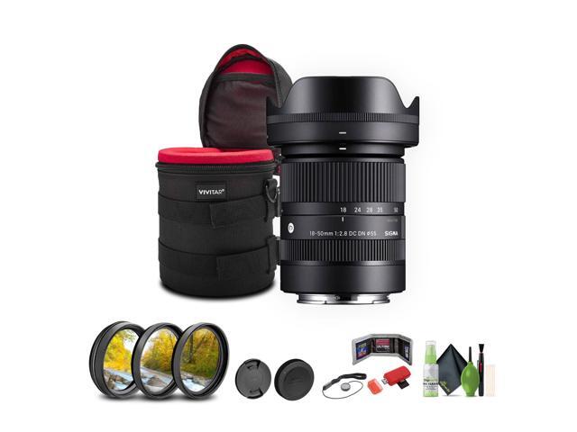 Sigma 18-50mm f/2.8 DC DN Contemporary Lens for Canon RF + Bundle