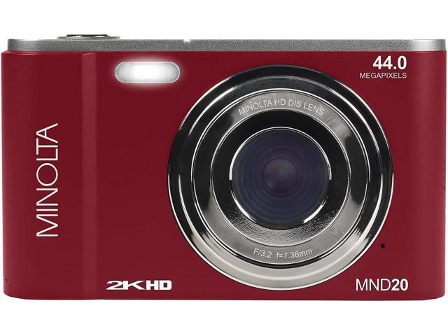 Minolta MND20 44 MP / 2.7K Ultra HD Digital Camera (Red)