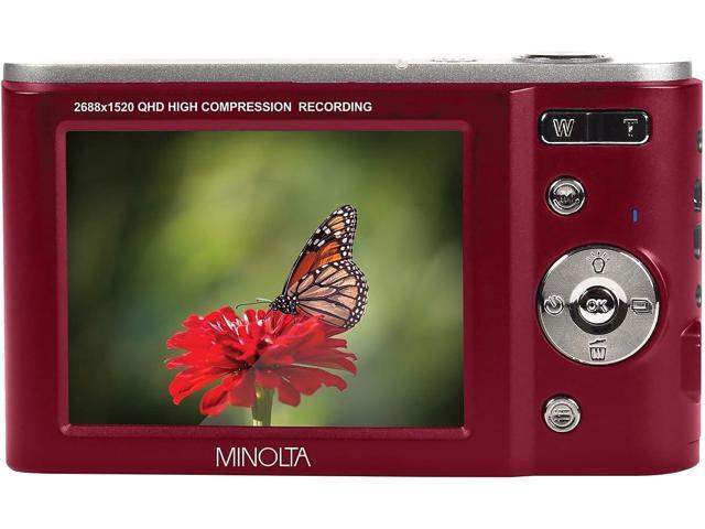 Minolta MND20 44 MP / 2.7K Ultra HD Digital Camera (Red)