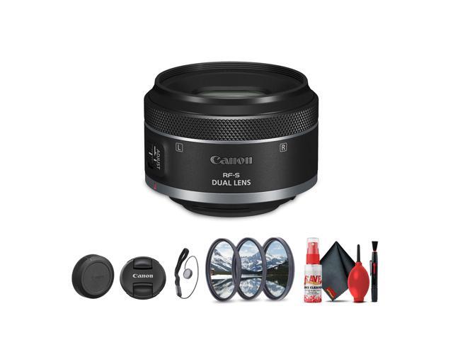 Canon RF-S 7.8mm f/4 STM Dual Lens (Canon RF) + Lens Filter Kit + Cleaning Kit + More