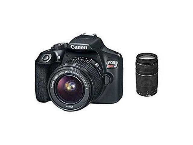 Canon EOS Rebel T6 Digital SLR Camera 18-55mm and 75-300mm Zoom Lenses (International Model)