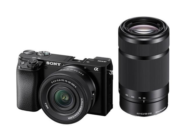 Sony - Alpha 6100 APS-C Mirrorless Camera 4K Video Camera with E PZ 16-50mm + 55-210 Lenses Bundle - Black - image 7