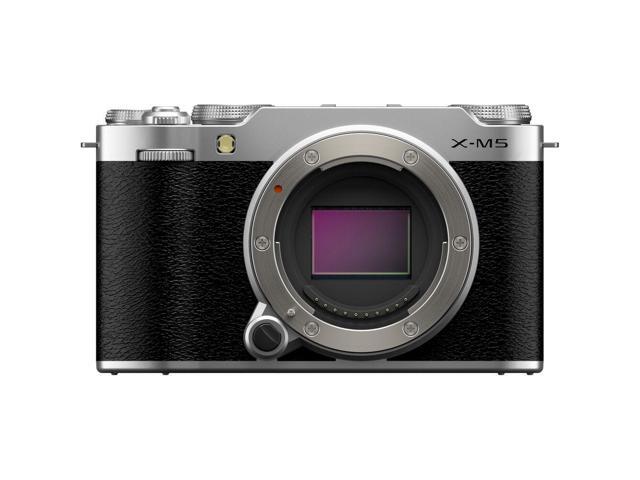 Fujifilm X-M5 Mirrorless Digital Camera Body (Silver) + 64GB Memory Card + More