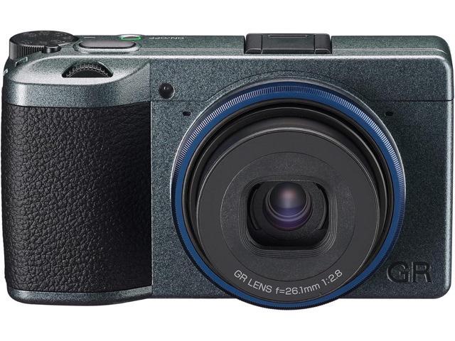 Ricoh GR IIIx Urban Edition, Metallic Gray Body with Navy Blue Ring, Digital Compact Camera with 24MP APS-C Size CMOS Sensor, 40mmF2.8 GR Lens (in...