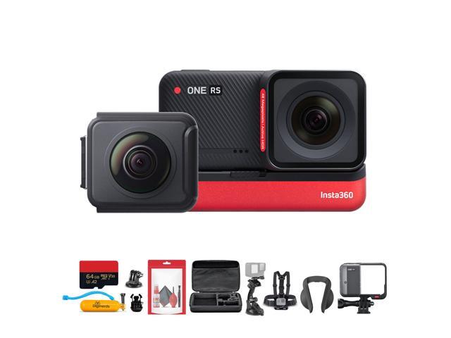 Insta360 - ONE RS Twin Edition + 50-in-1 Accessory Kit + 64GB Card + More