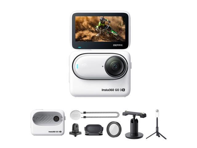 Insta360 GO 3S Small Action Camera (64GB) + Selfie Stick + Tripod + Mount Adapter + More
