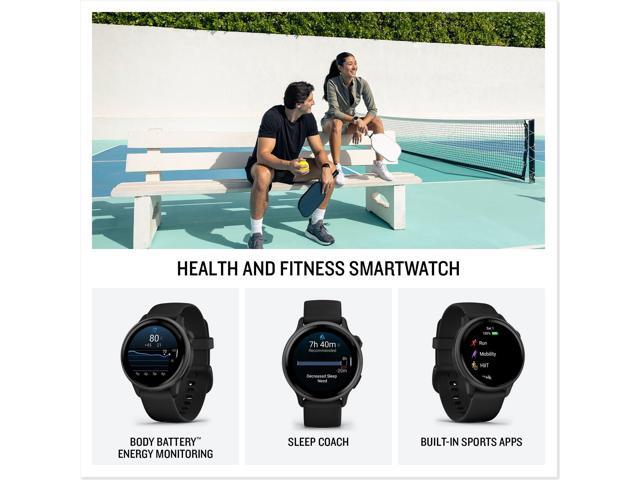 Garmin - vívoactive 6 GPS Smartwatch 42 mm Fiber-reinforced polymer - Slate with Black Band - (2025) - image 3