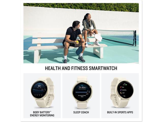 Garmin - vívoactive 6 GPS Smartwatch 42 mm Fiber-reinforced polymer - Lunar Gold with Bone Band - (2025) - image 3