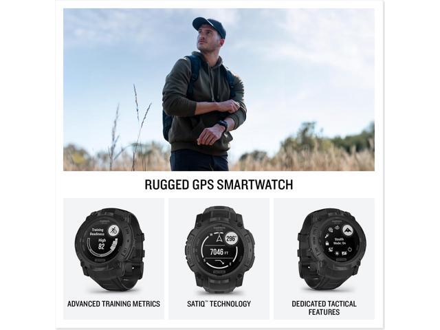 Garmin - Instinct 3 Solar GPS Smartwatch 45 mm Fiber-reinforced Polymer Tactical Edition - Black - (2025) - image 4