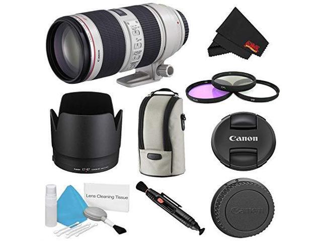 Canon EF 70-200mm f/2.8L is II USM Lens w/ 3 Piece Filter Kit (International Model)