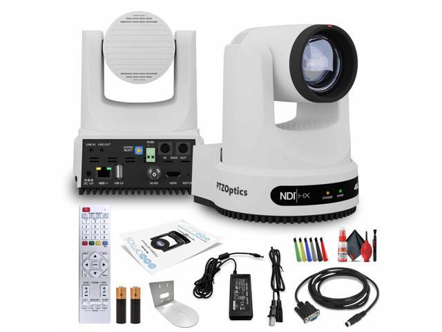 PTZOptics Move 4K PTZ Camera with 12x Optical Zoom (White) (PT12X-4K-WH-G3) + Wall Mount