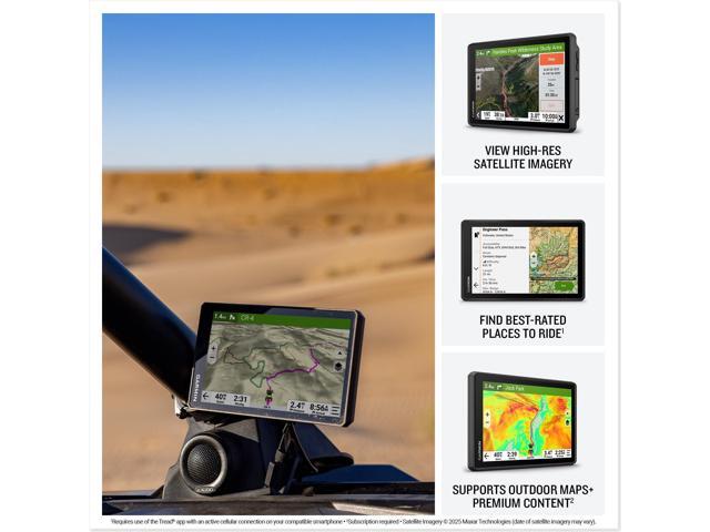 Garmin - Tread 2 - SxS Edition Powersport Navigator 8" GPS with Built-In Bluetooth - Black - image 4