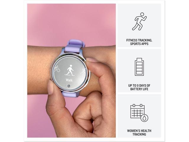 Garmin - Lily 2 Active GPS Smartwatch 33 mm Anodized Aluminum - Silver with Purple Jasmine Silicone Band - (2024) - image 4