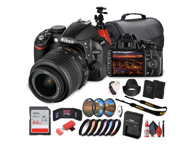 Nikon D3100 DSLR Camera Kit with 18-55mm VR Lens Beginner-Friendly & Compact + More