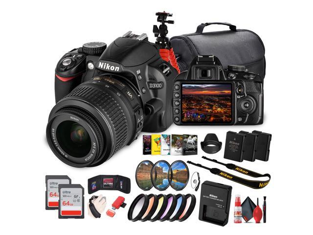 Nikon D3100 DSLR Camera Kit with 18-55mm VR Lens Beginner-Friendly & Compact + More