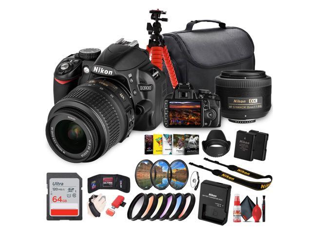 Nikon D3100 DSLR Camera Kit with 18-55mm VR Lens Beginner-Friendly & Compact + More