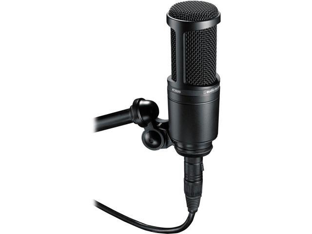 Audio-Technica AT2020 Cardioid Condenser Microphone (Black), Diginerds Microfiber Cleaning Cloth, Goby Labs Microphone cleaner, 10 Ft XLR Cable,...