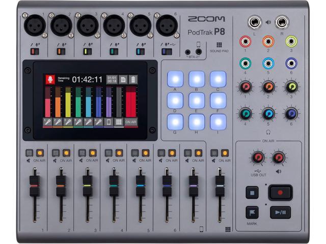 Zoom PodTrak P8 Portable Multitrack Podcast Recorder, BTA-2 Bluetooth Adapter
