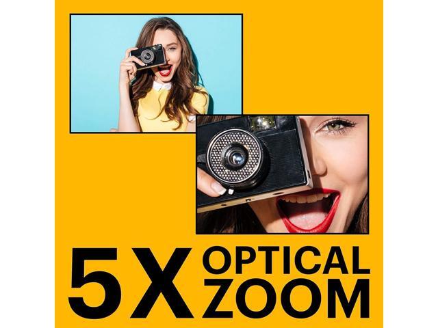 KODAK PIXPRO FZ55-RD 16MP Digital Camera 5X Optical Zoom 28mm Wide Angle 1080P Full HD Video 2.7' LCD Vlogging Camera (Red) Packaging May Vary