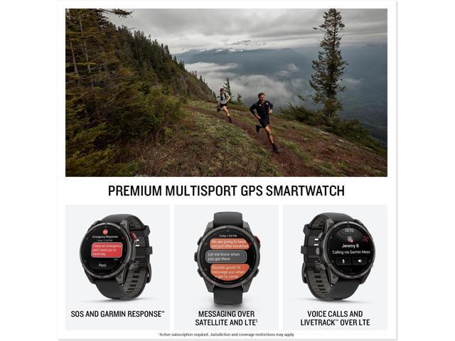 Garmin - fēnix 8 Pro AMOLED Sapphire GPS Smartwatch 47mm Fiber-reinforced polymer - Carbon Gray DLC Titanium - (2025) - image 3