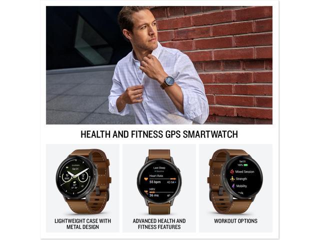 Garmin - Venu 4 GPS Smartwatch 45 mm Fiber-reinforced polymer - Slate - (2025) - image 4