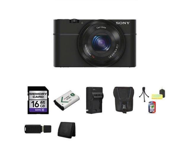 Sony DSC-RX100 Digital Camera + External Rapid Charger + 16GB SDHC Memory Card (Class 10) + NP-BX1 Lion Battery + Carryi