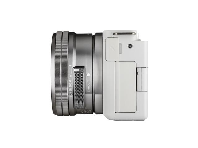 Sony ZV-E10 Mirrorless Camera W/ 16-50mm II Lens (White) + Sony 18-105mm Lens + 64GB + More