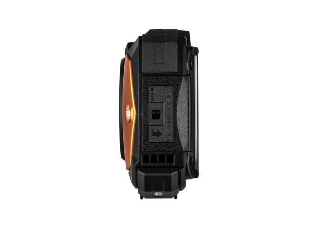 Ricoh WG-80 Waterproof Digital Camera (Orange) with Accessories