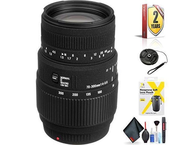Sigma 70-300mm f/4-5.6 DG Macro Lens for Sony and Minolta Cameras for Sony A Mount + Accessories (International Model wi