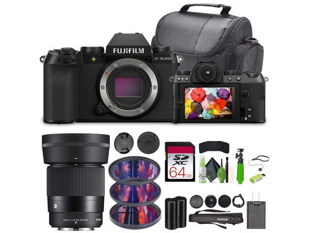 Fujifilm X-S20 Mirrorless Camera Body + Sigma 30mm f/1.4 DC DN Contemporary Lens