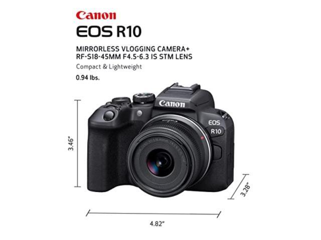 Canon - EOS R10 Mirrorless Camera with RF-S18-45 f/4.5-6.3 IS STM Lens - Black - image 12