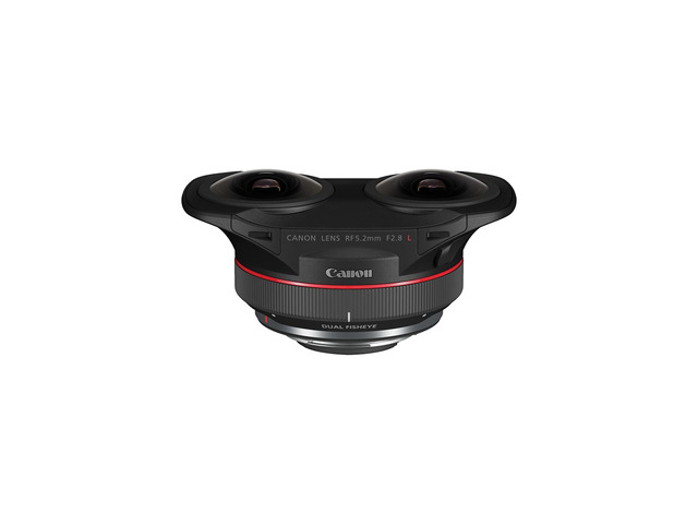 Canon RF5.2mm F2.8 L Dual Fisheye Lens - 3D Virtual Reality, 180 Degree VR, Canon EOS R5 Compatible Black