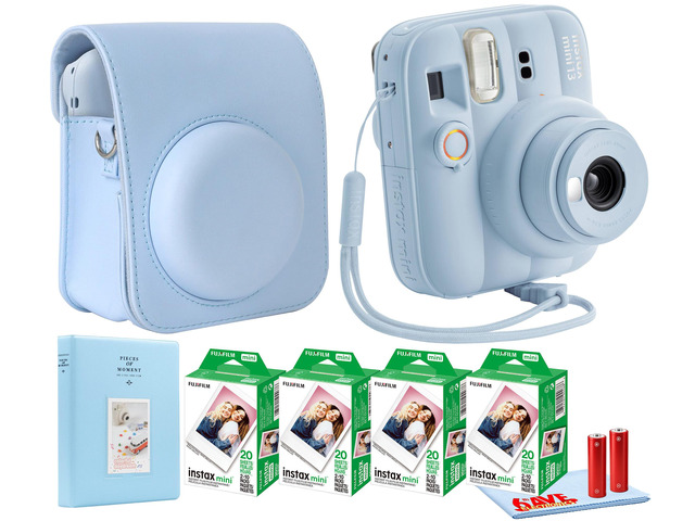 FUJIFILM INSTAX MINI 13 Instant Film Camera (Frost Blue) + INSTAX MINI Film + More