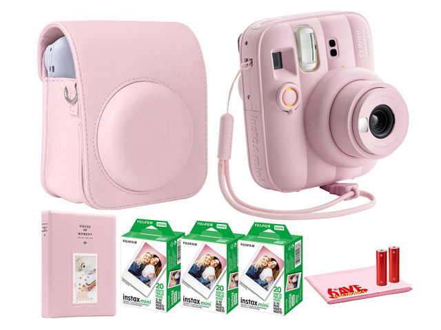 FUJIFILM INSTAX MINI 13 Instant Film Camera (Candy Pink) + INSTAX MINI Film + More