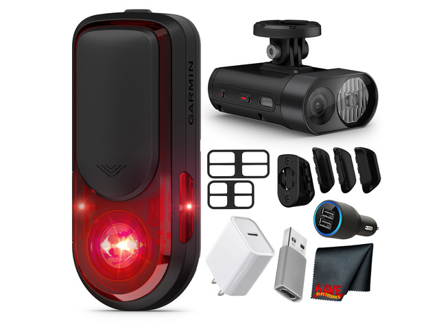 Garmin Varia RearVue 820 Radar Tail Light + Varia Vue Cycling Headlight & 4k Camera