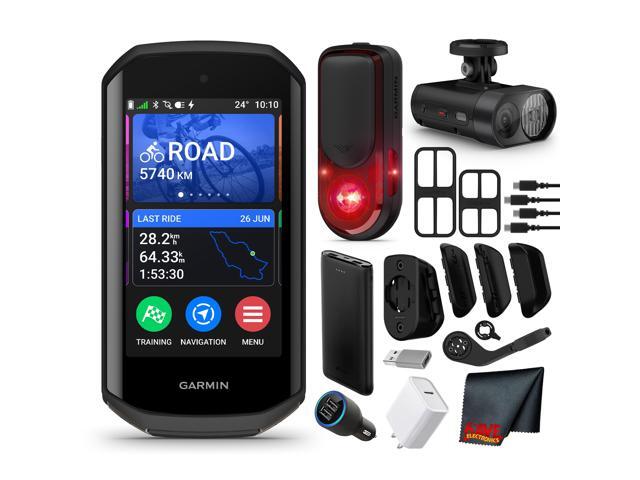 Garmin Varia RearVue 820 Tail Light + Edge 1050 Cycling Computer + Varia Vue Cycling Headlight Camera