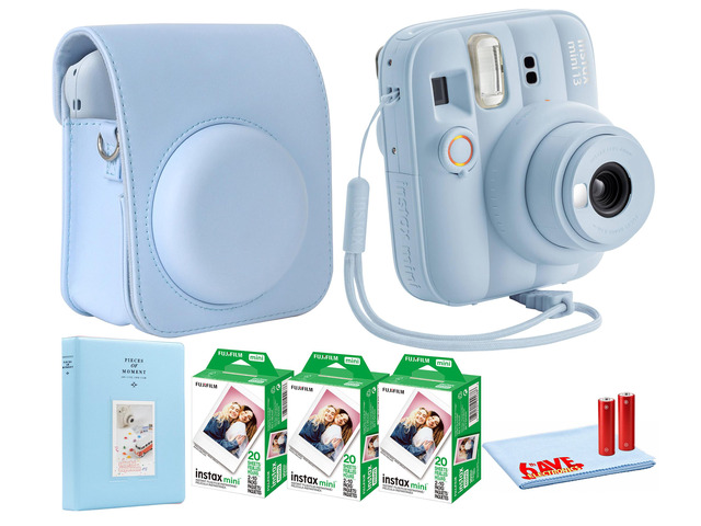 FUJIFILM INSTAX MINI 13 Instant Film Camera (Frost Blue) + INSTAX MINI Film + More