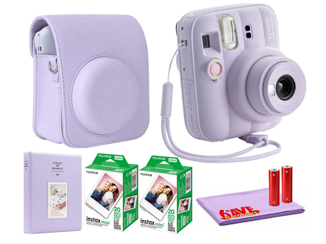 FUJIFILM INSTAX MINI 13 Instant Film Camera (Dreamy Purple) + INSTAX MINI Film + More