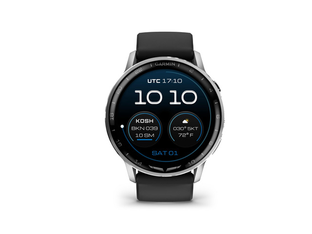 Garmin D2 Air X15, Touchscreen Aviator Smartwatch with GPS, Aviation Weather, Flashlight, Health and Wellness Features and More, Silver with Black...