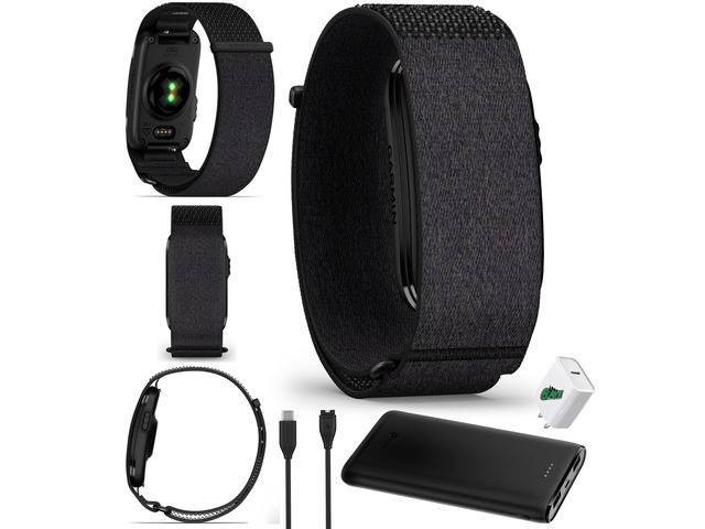 Garmin CIRQA Activity And Fitness Tracker Smart Band Black (L-XL) Bundle Kit