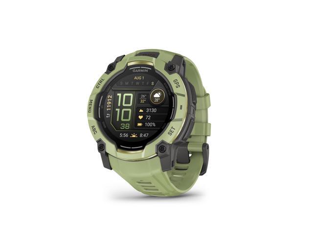 Garmin Instinct 3 - 50 mm, AMOLED Display, Rugged Outdoor GPS Smartwatch, Built-in Flashlight, Alpine Rush Collection Limited Edition Color, Fern...