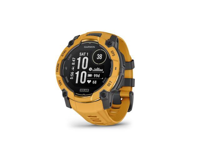 Garmin Instinct 3 - 50 mm, Solar, Rugged Outdoor GPS Smartwatch, Built-in Flashlight, Alpine Rush Collection Limited Edition Color, Sunburst with...